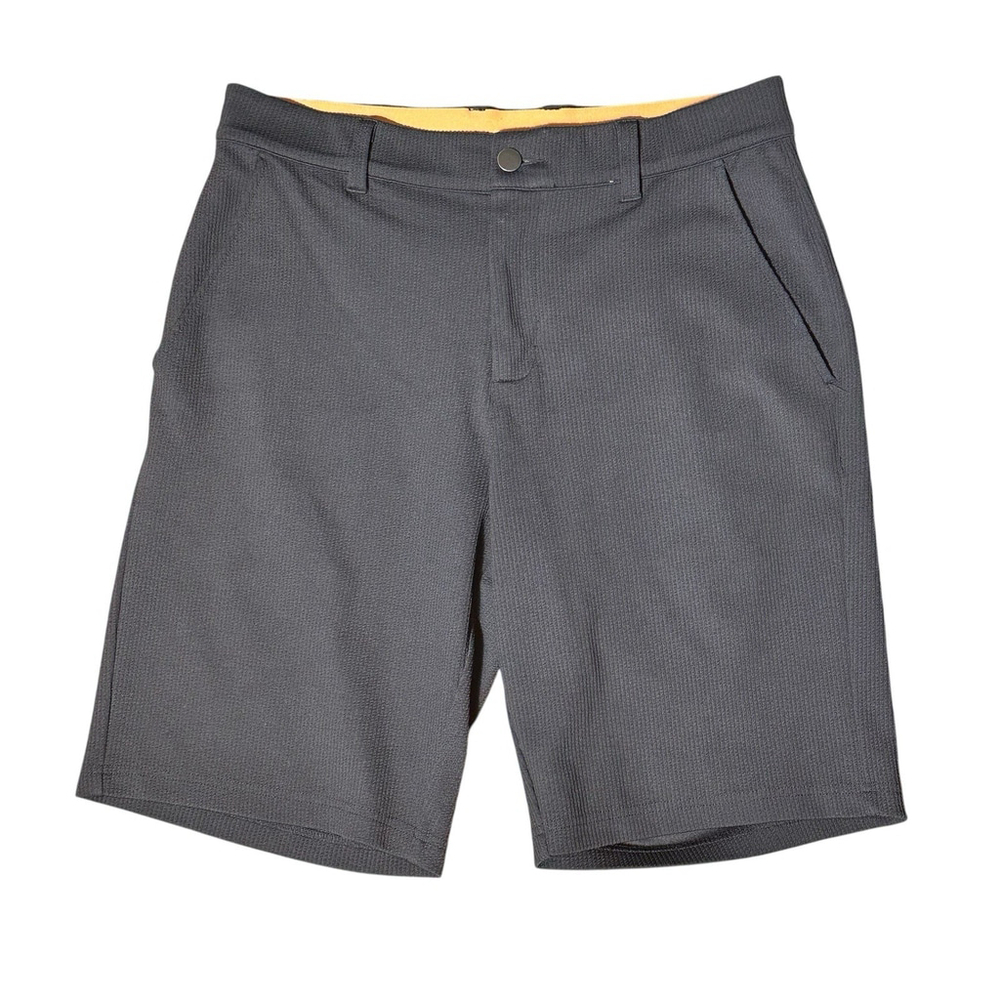 Macade Mens Stretch Knit Golf Chino Shorts Textured Medium Gray 10” Inseam